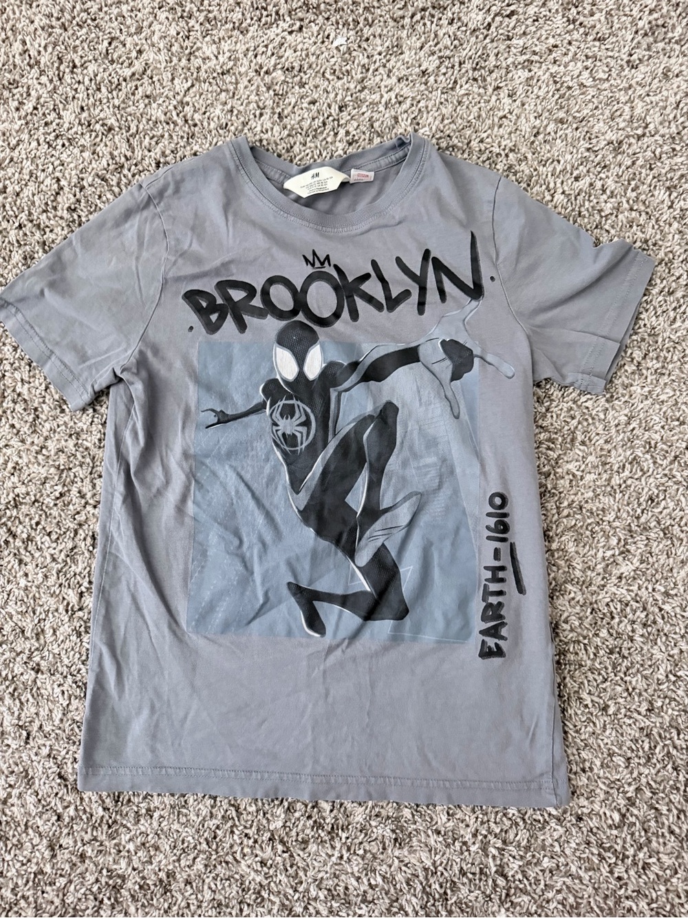 H&M Gray Brooklyn Spider Graphic Tee